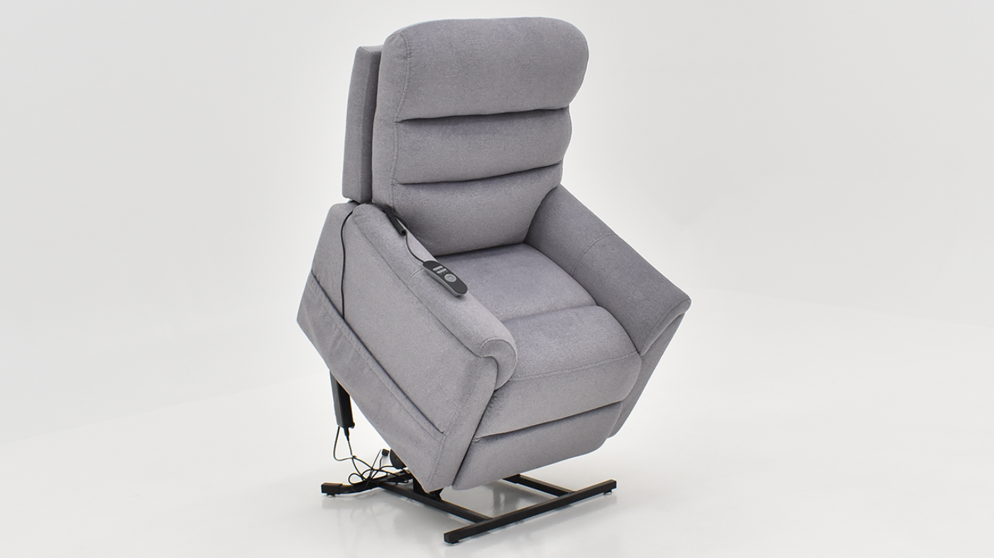 View of the Aspen Lift Recliner in Gray by MOTO | Home Furniture Plus Bedding