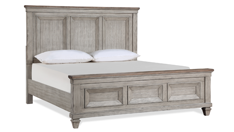 View of the Mariana King Panel Bed in Off White by New Classic Home Furnishings | Home Furniture Plus Bedding