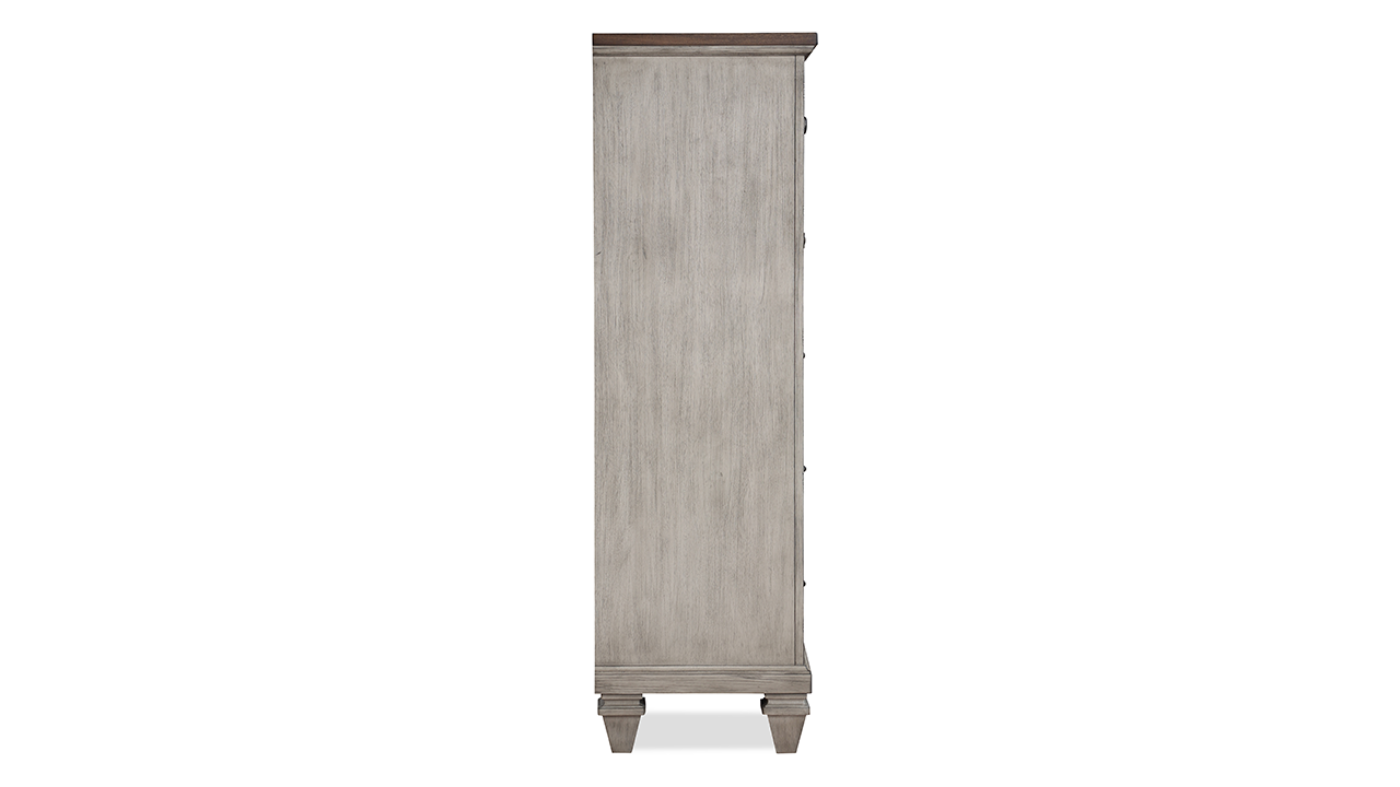 View of the Mariana Chest of Drawers in Off White by New Classic Home Furnishings | Home Furniture Plus Bedding