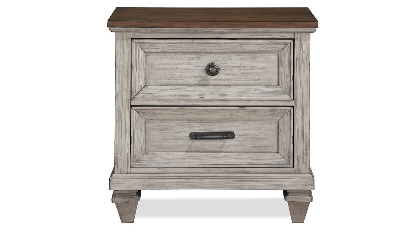 View of the Mariana Nightstand in Off White by New Classic Home Furnishings | Home Furniture Plus Bedding