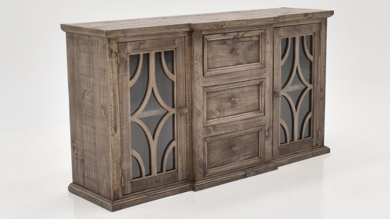 View of the Westgate Buffet Cabinet in Gray by Vintage Furniture | Home Furniture Plus Bedding