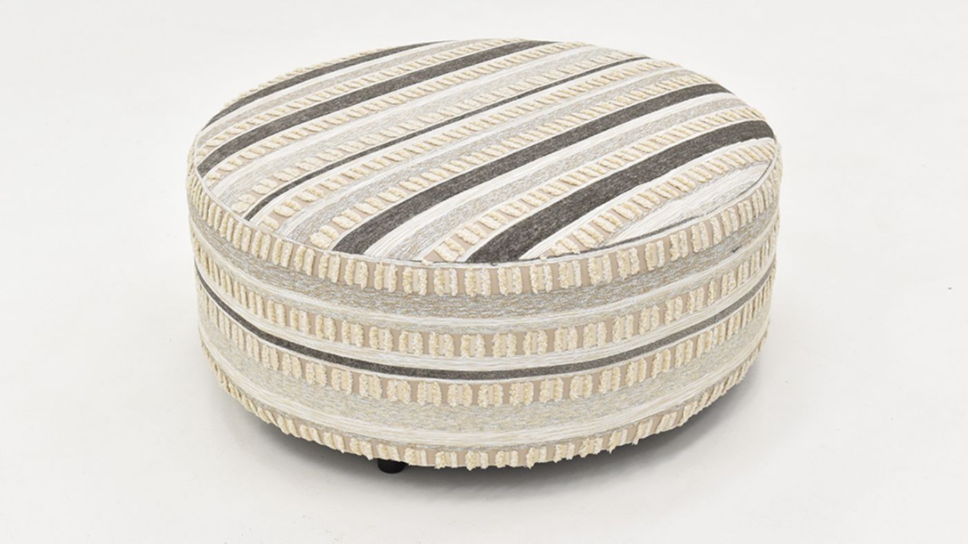 View of the Persia Cocktail Ottoman in Off White by Albany Industries | Home Furniture Plus Bedding