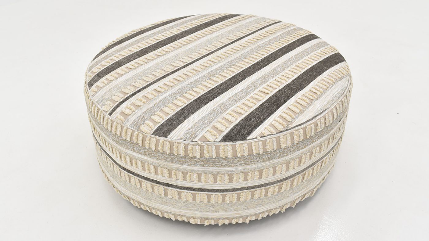 View of the Persia Cocktail Ottoman in Off White by Albany Industries | Home Furniture Plus Bedding