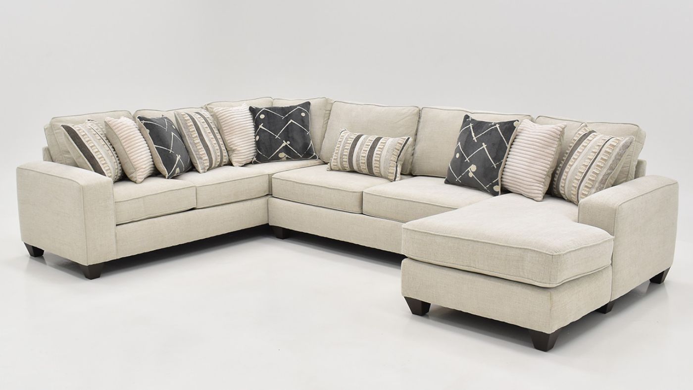 View of the Persia 3 Piece Sectional in Off White by Albany Industries | Home Furniture Plus Bedding