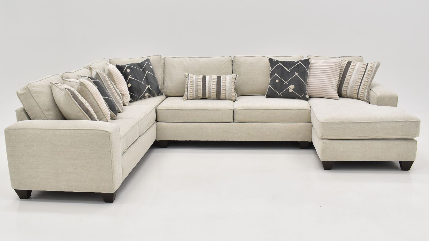 View of the Persia 3 Piece Sectional in Off White by Albany Industries | Home Furniture Plus Bedding
