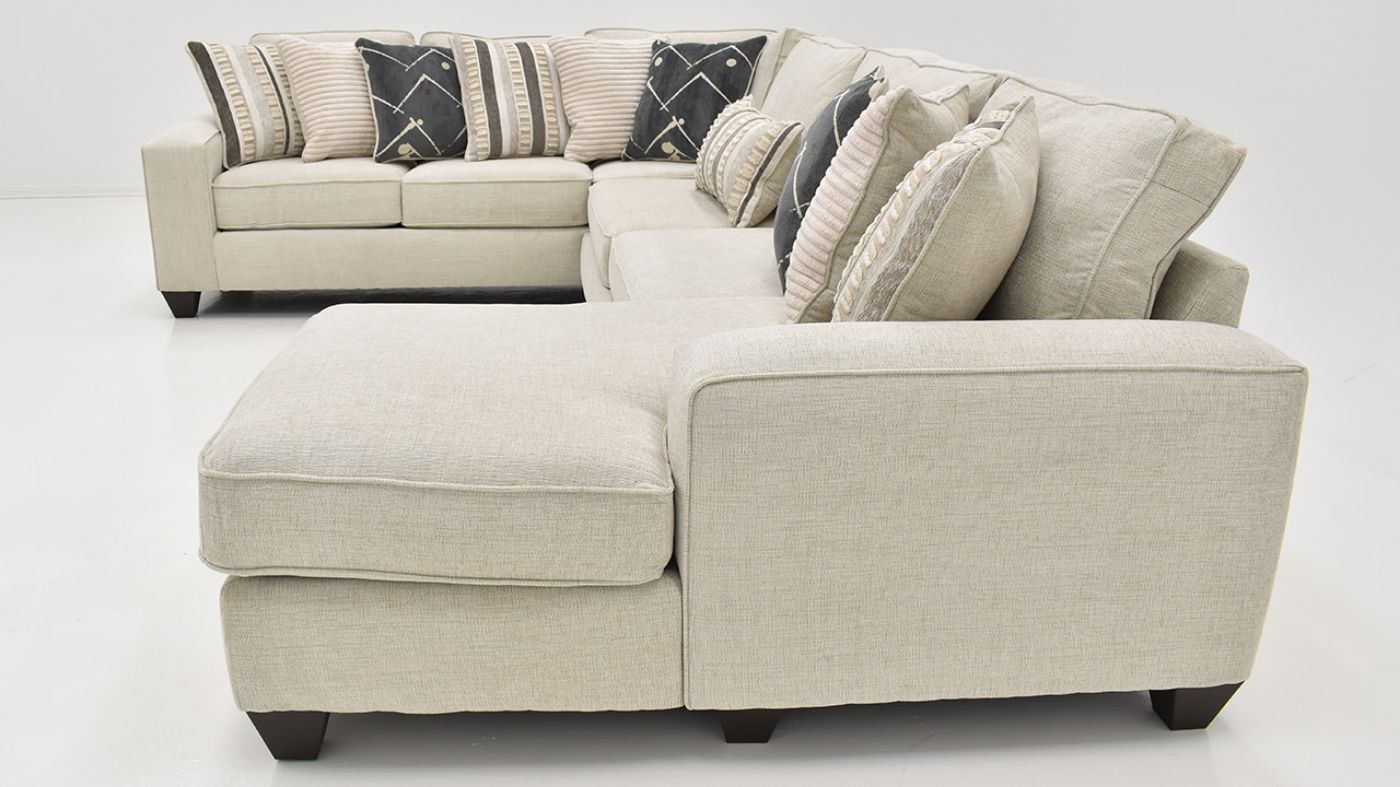 View of the Persia 3 Piece Sectional in Off White by Albany Industries | Home Furniture Plus Bedding
