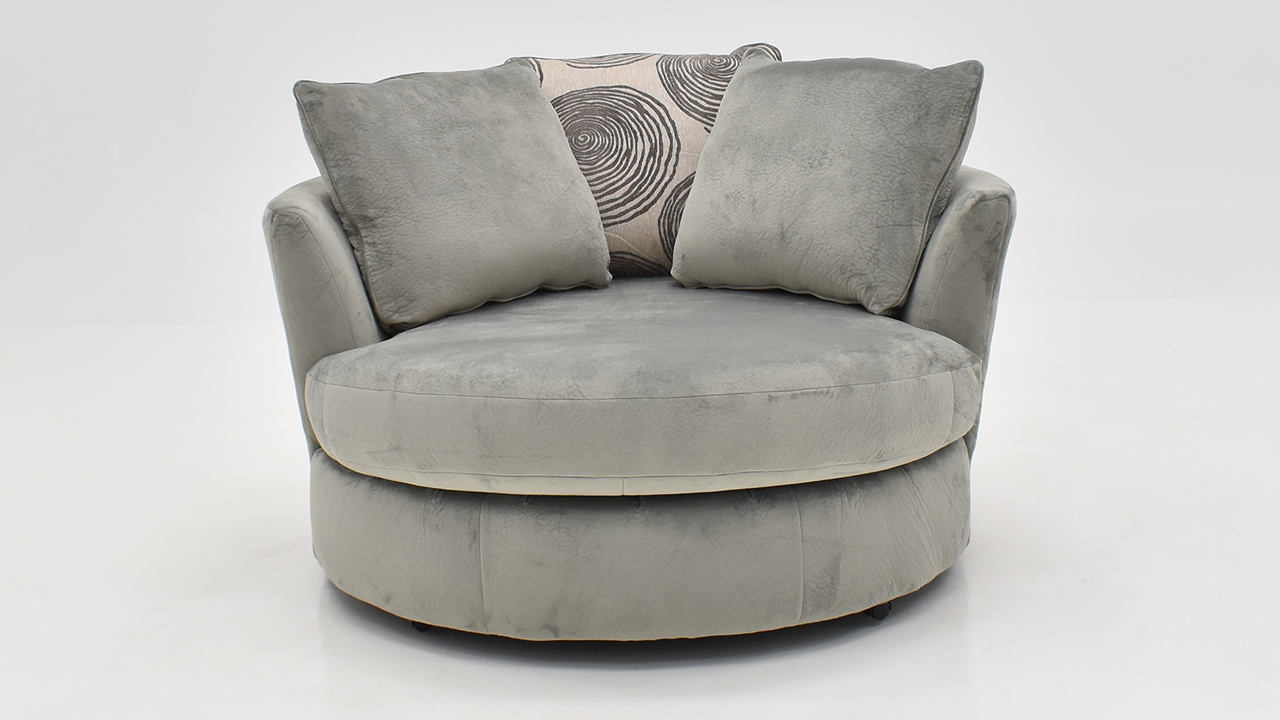 Groovy Swivel Chair - Gray | Home Furniture