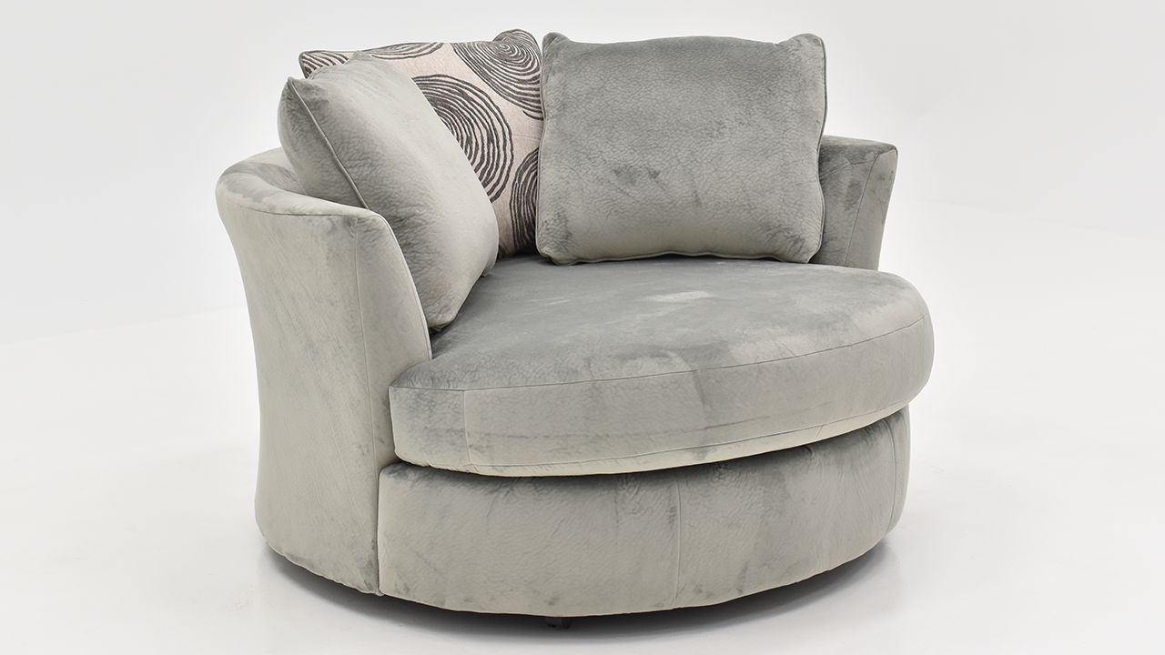 Groovy Swivel Chair - Gray | Home Furniture