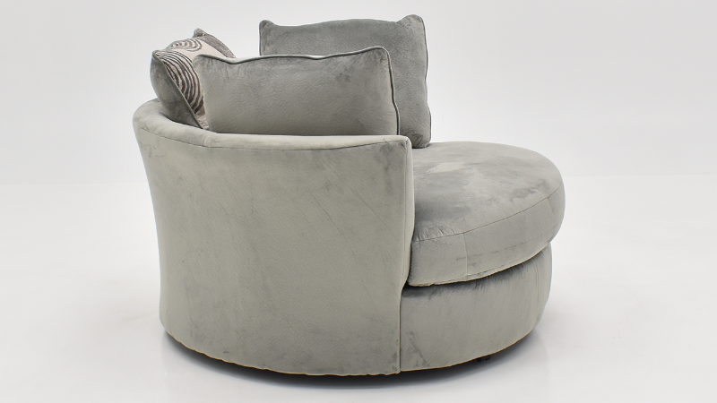 View of the Groovy Swivel Chair in Gray by Albany Industries | Home Furniture Plus Bedding