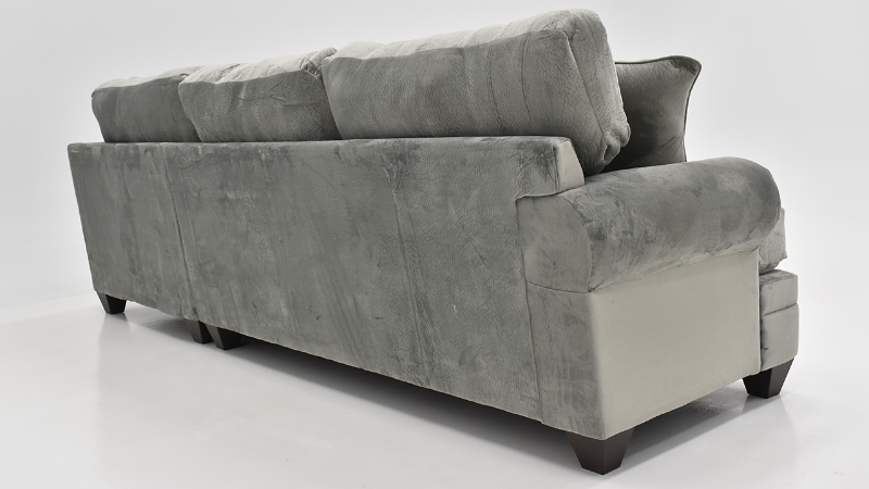 View of the Groovy Sectional Sofa with Chaise in Smoke Gray by Albany Industries | Home Furniture Plus Bedding