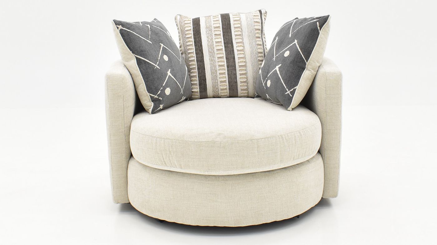 Picture of Persia Swivel Chair - Off White