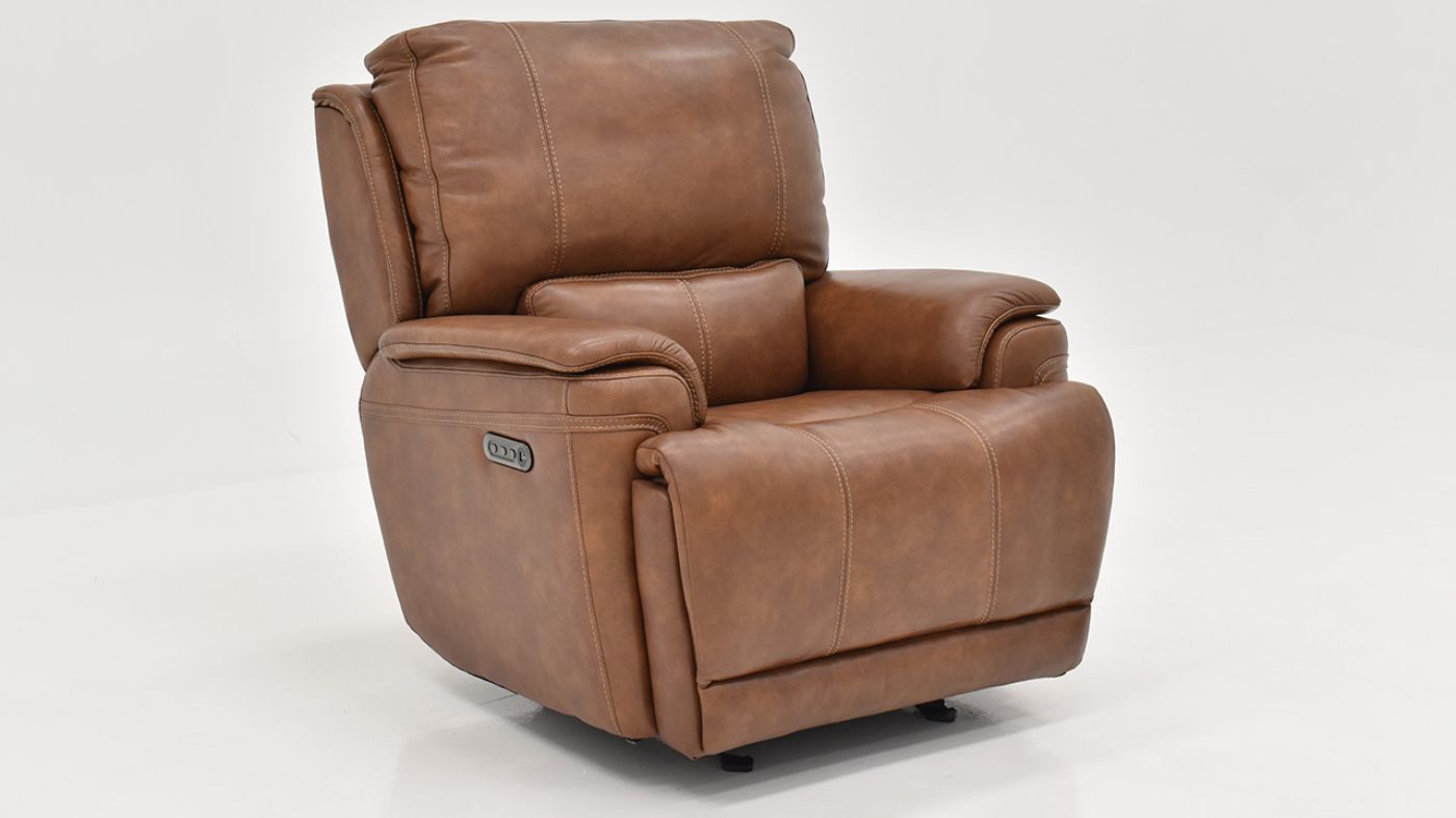 Picture of Burlington POWER Leather Recliner - Brown