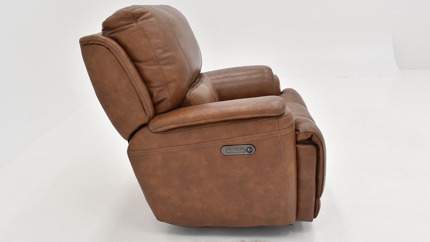 Picture of Burlington POWER Leather Recliner - Brown