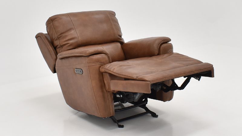Picture of Burlington POWER Leather Recliner - Brown