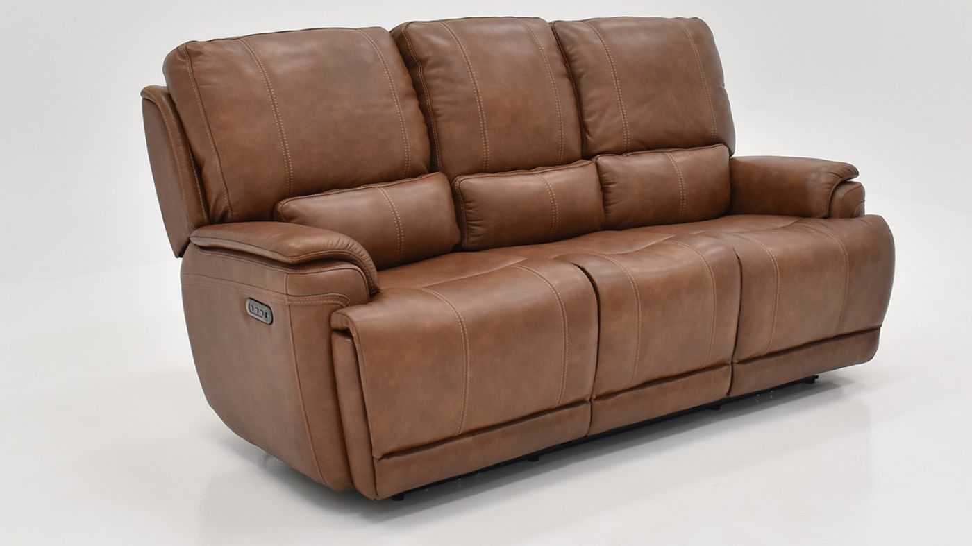 Picture of Burlington POWER Leather Sofa - Brown