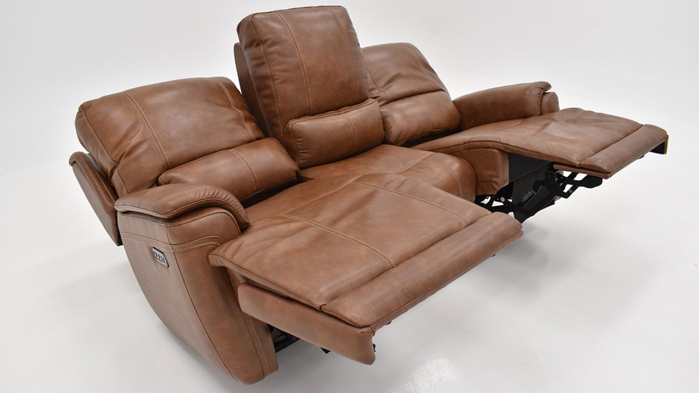 Picture of Burlington POWER Leather Sofa - Brown