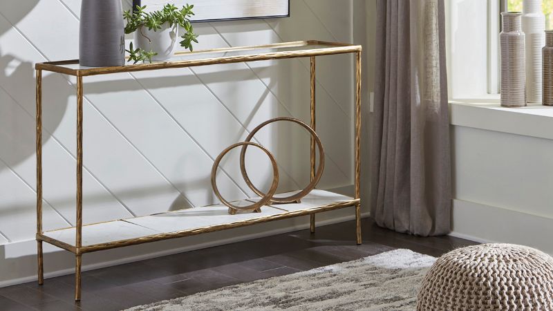 Picture of Ryandale Sofa Console Table - Brass