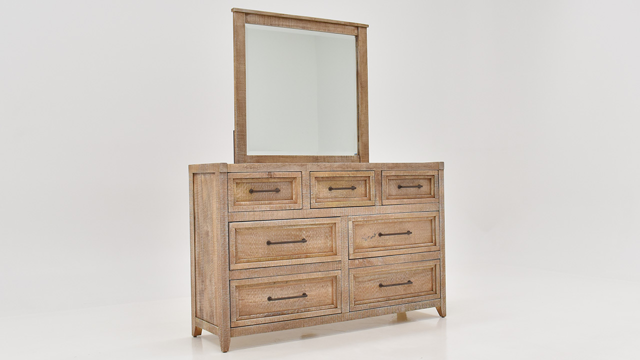 Carla Dresser with Mirror Woodsmoke Gray Home Furniture