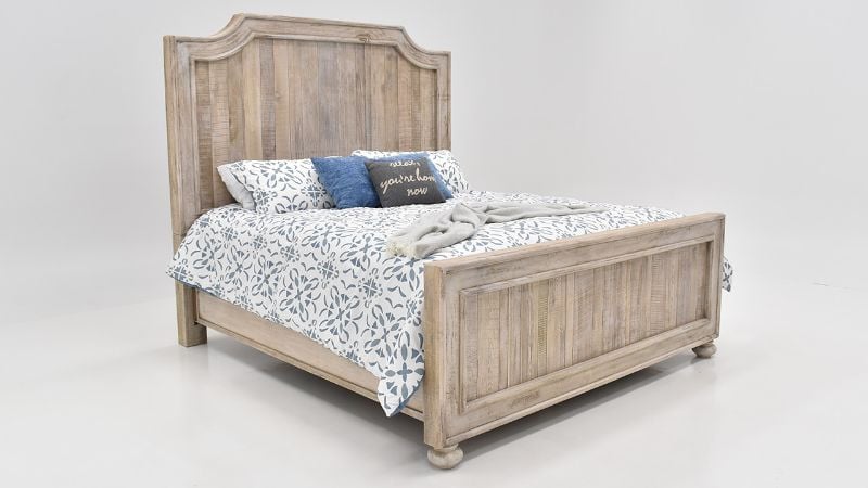 Picture of Granger King Panel Bed - Weathered Brown