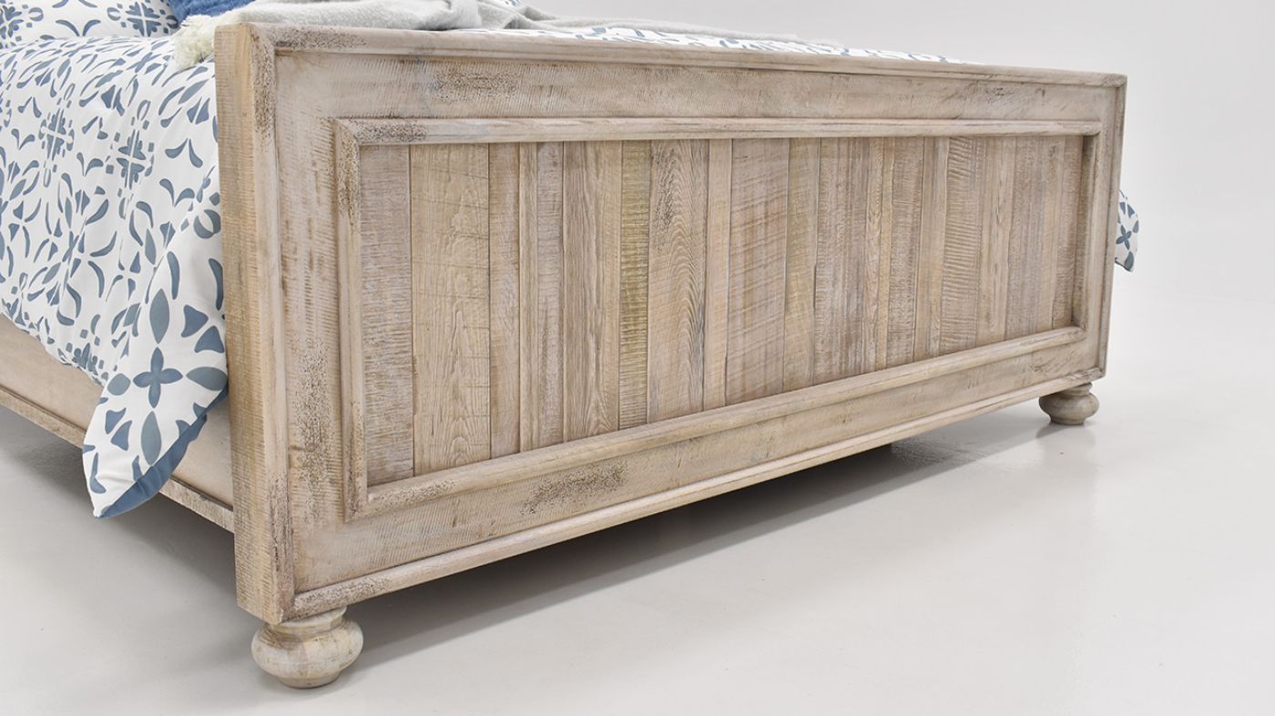 Picture of Granger King Panel Bed - Weathered Brown