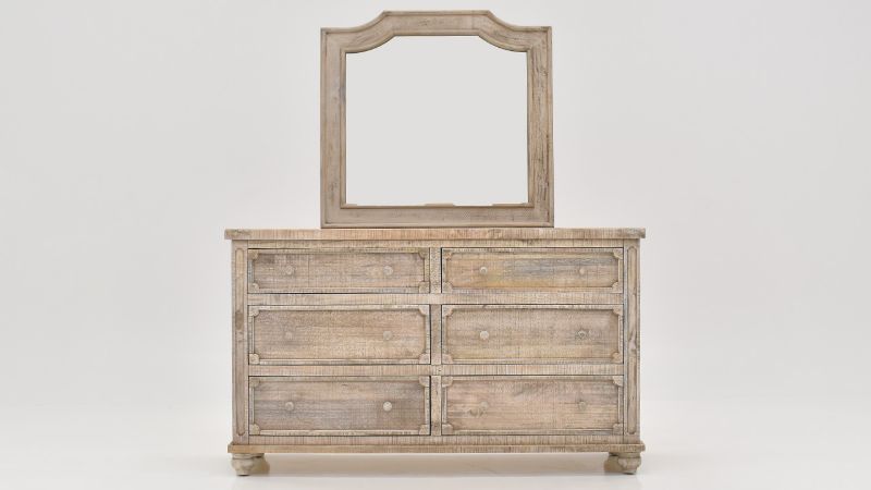 Picture of Granger Dresser with Mirror - Weathered Brown