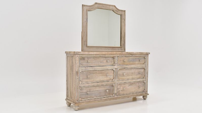 Picture of Granger Dresser with Mirror - Weathered Brown
