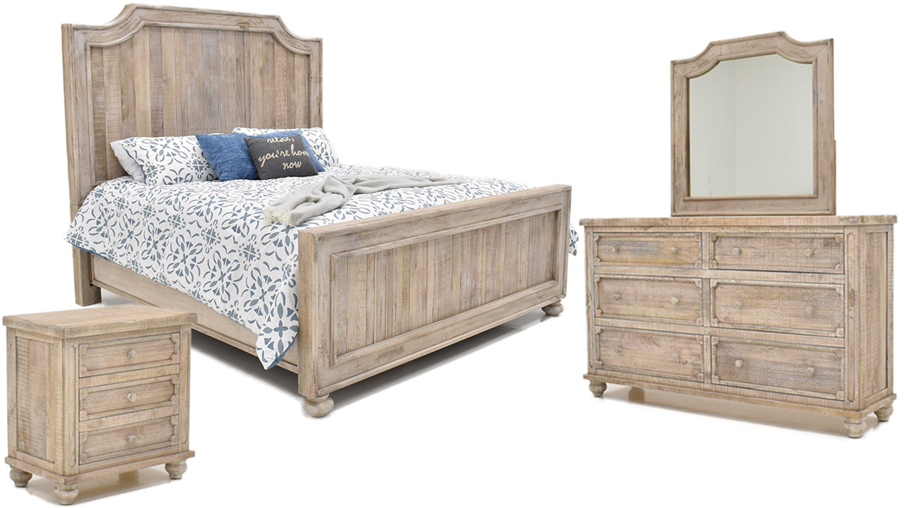 Granger Queen Panel Bedroom Set Weathered Brown Home Furniture