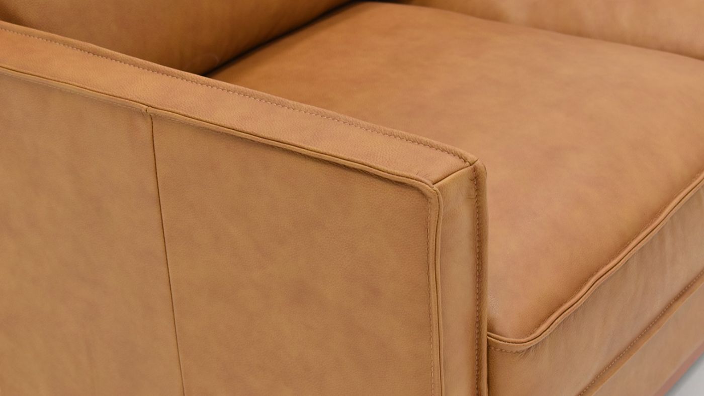 Picture of Newport Leather Loveseat - Camel