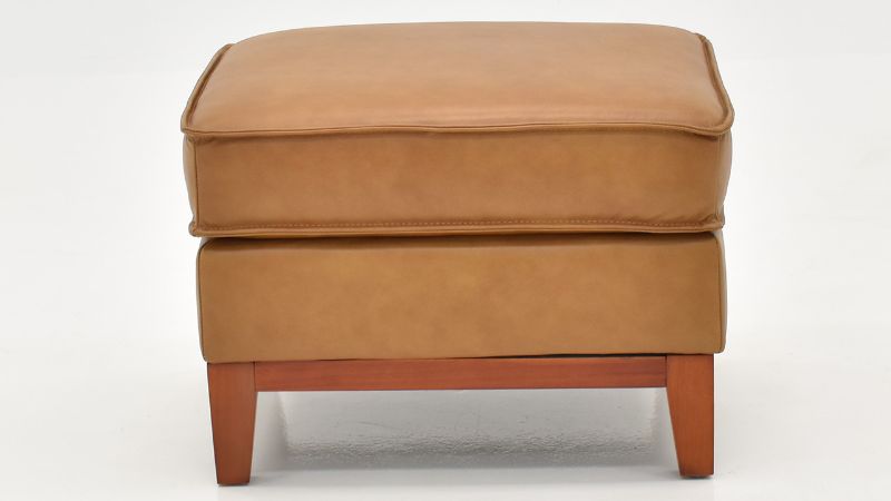 Picture of Newport Leather Ottoman - Camel