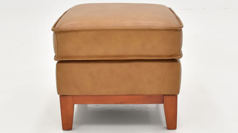 Picture of Newport Leather Ottoman - Camel