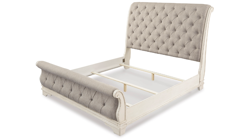 Picture of Realyn King Sleigh Bed - Off White