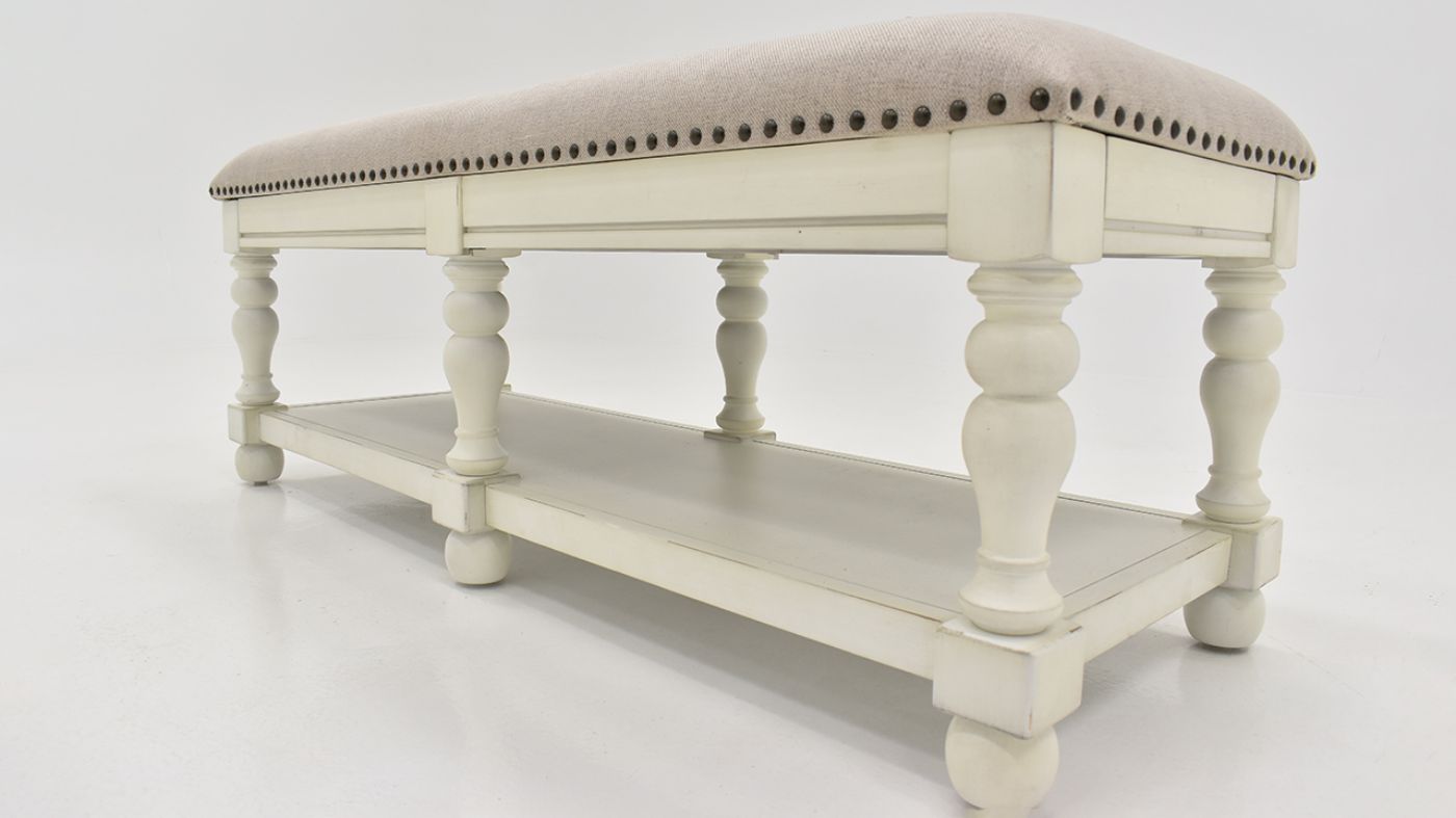 Picture of Southport Bedroom Bench - White