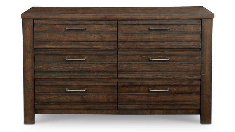 Picture of Ruff Hewn Dresser with Mirror - Brown