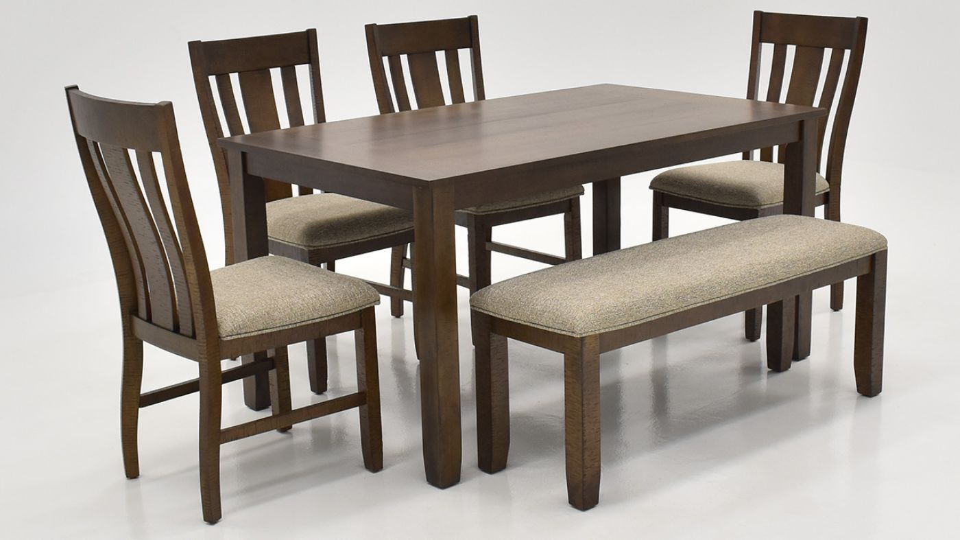 Picture of Everett 6 Piece Dining Table Set - Brown