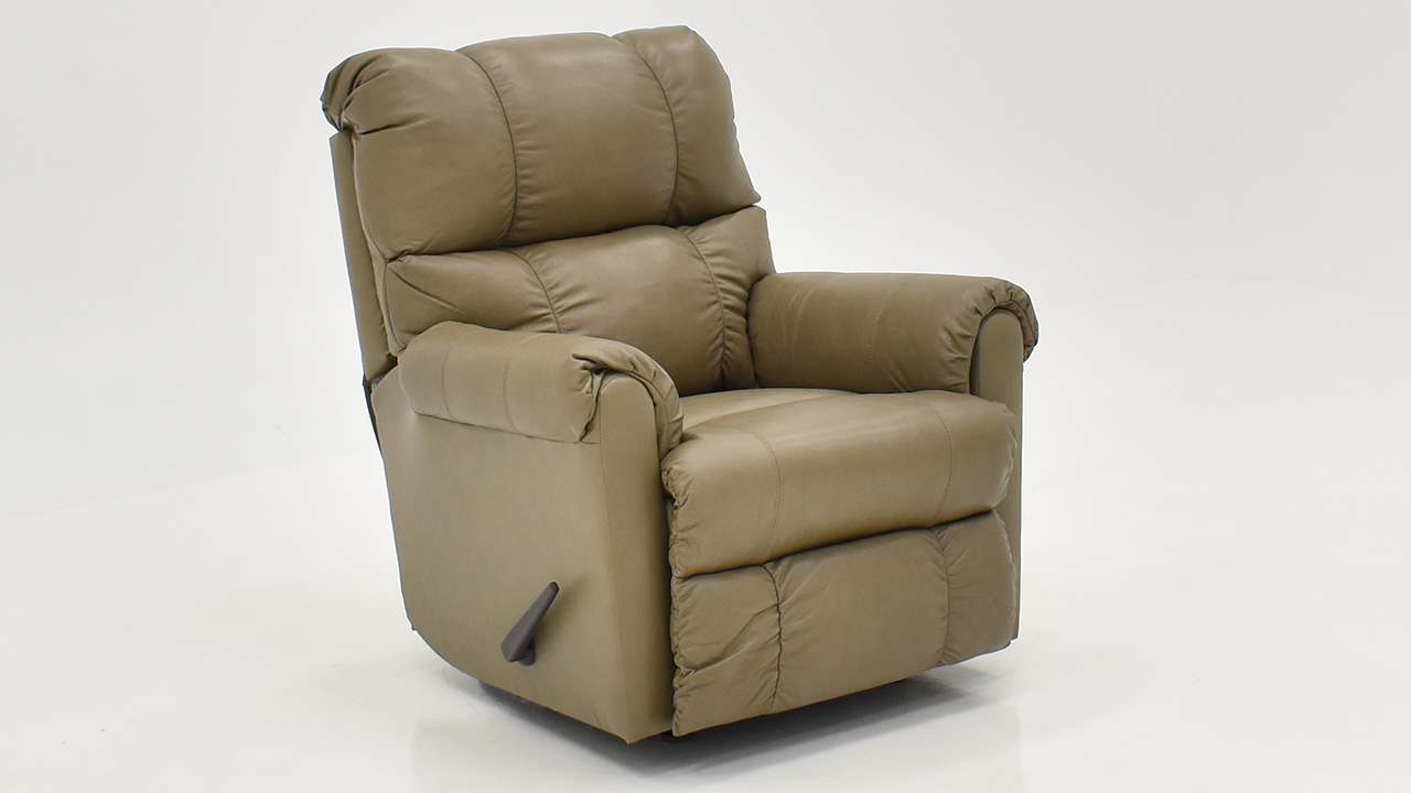 Chaps Soft Touch Leather Recliner Taupe Home Furniture