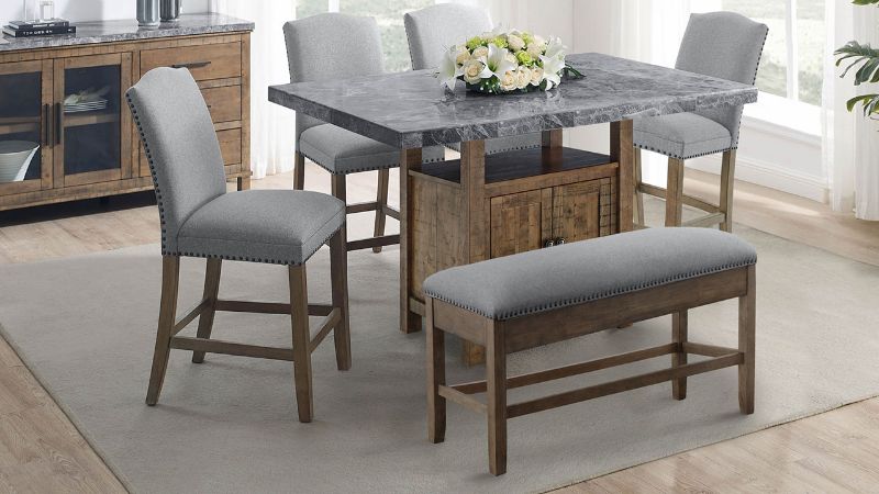 Picture of Grayson 6 pc Dining Table Set - Gray