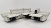 Picture of Bringle Leather Power Reclining Sectional  - Light Gray