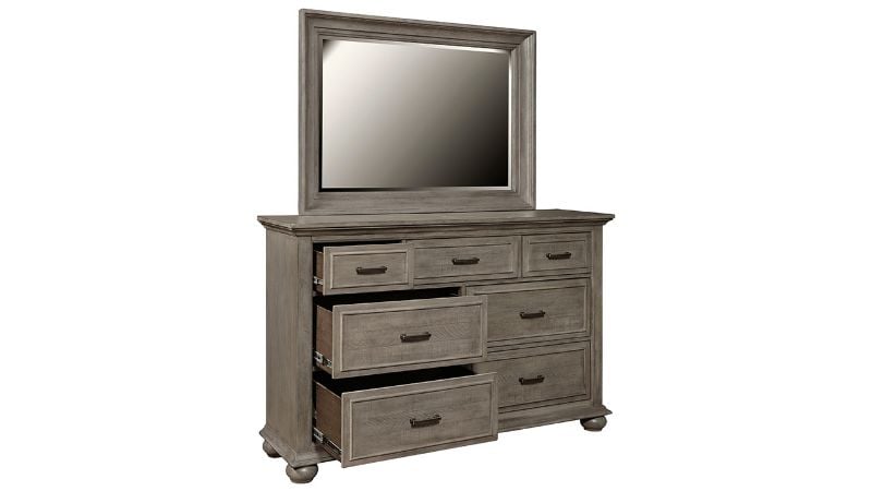 Picture of Chatham Park Dresser with Mirror - Gray