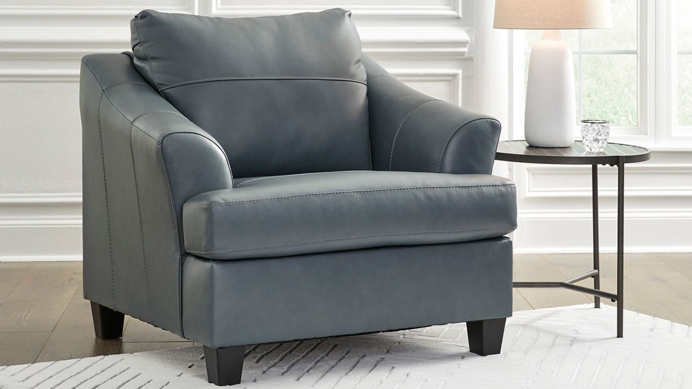 Picture of Genoa Leather Chair - Gray