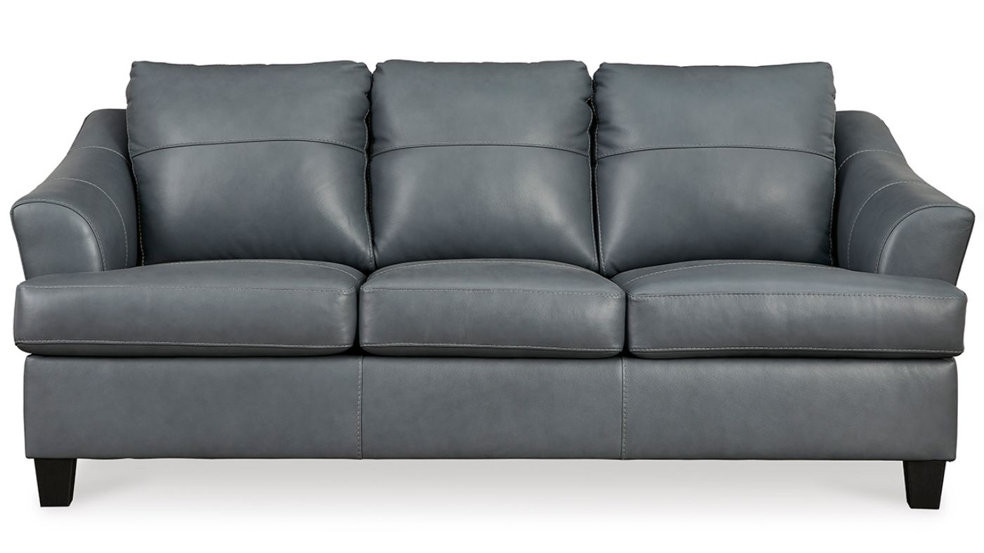 Picture of Genoa Leather Sofa - Gray