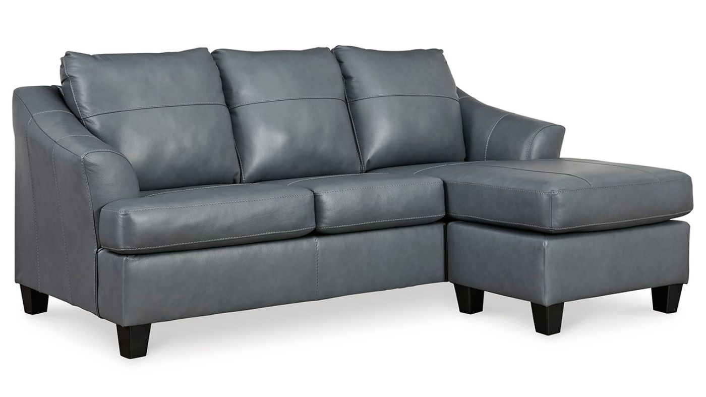 Picture of Genoa Leather Sofa Chaise - Gray