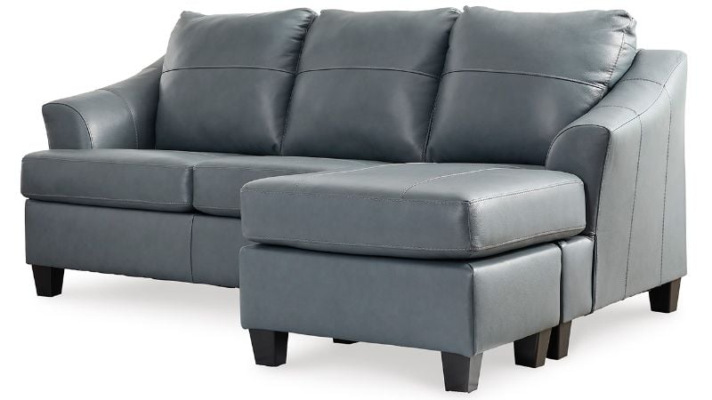 Picture of Genoa Leather Sofa Chaise - Gray