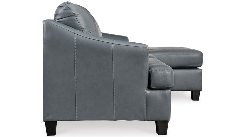 Picture of Genoa Leather Sofa Chaise - Gray