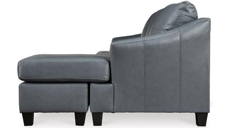 Picture of Genoa Leather Sofa Chaise - Gray