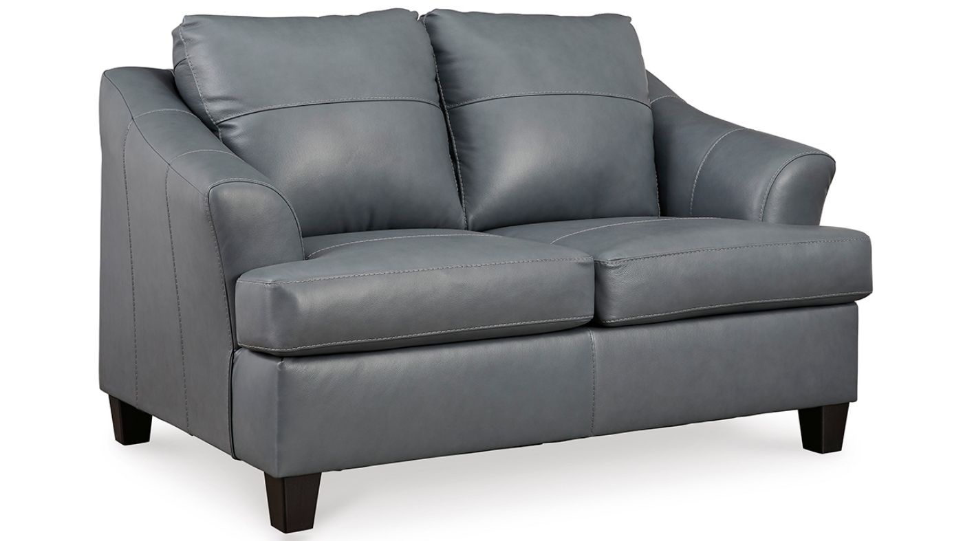 Picture of Genoa Leather Loveseat - Gray