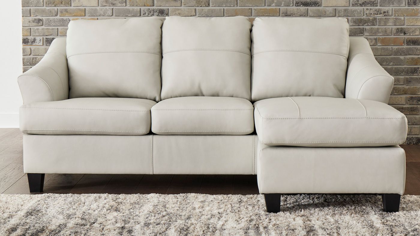 Picture of Genoa Leather Sofa Chaise - Off White