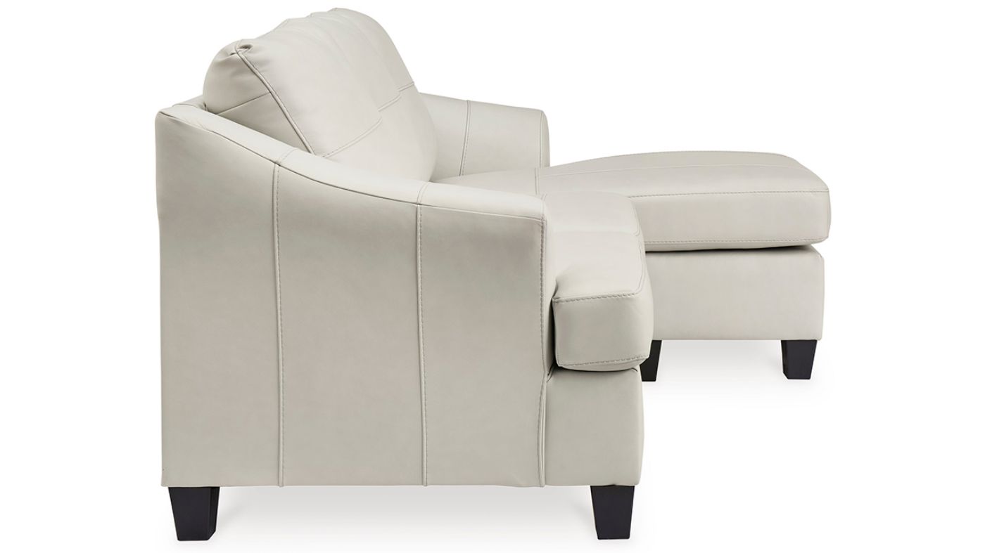 Picture of Genoa Leather Sofa Chaise - Off White