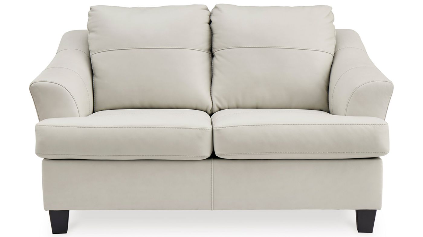 Picture of Genoa Leather Loveseat - Off White