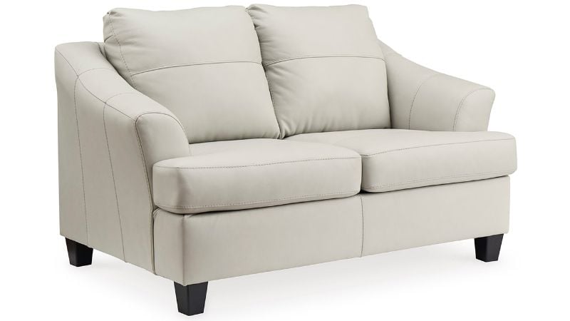 Picture of Genoa Leather Loveseat - Off White