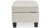 Picture of Genoa Leather Ottoman - Off White